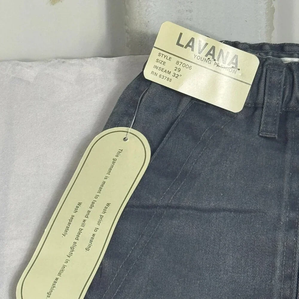 Lavana Young Fashion Tapered Jeans Mens Gray Waistband Slash Pocket Size 29 NWT‎